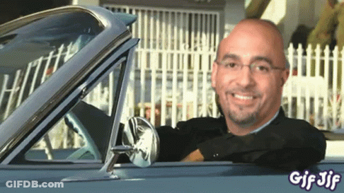 Man Smiling In Car With GIF Jif GIF