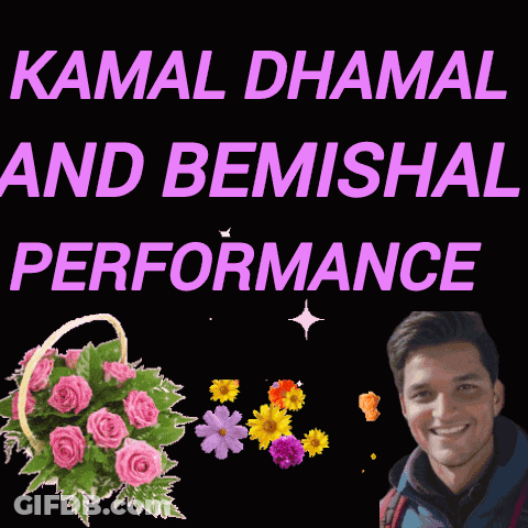 Man Smiling In Front Of Bouquet Kamal Dhamal And Bemishal Performance GIF