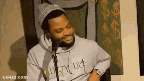 Man Smiling In Front Of Microphone GIF