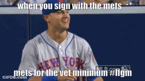 Man Smiling In Mets Jersey GIF