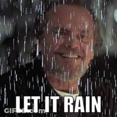 Man Smiling In Rain Let It Rain GIF