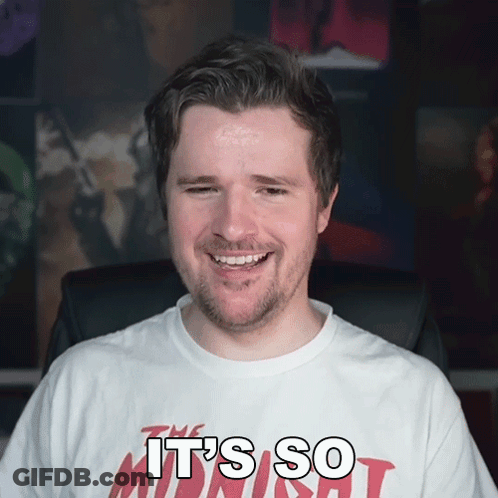 Man Smiling In T-Shirt Saying It's So GIF