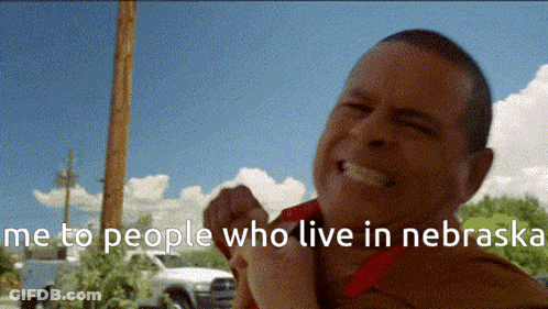 Man Smiling Me To People Who Live In Nebraska GIF