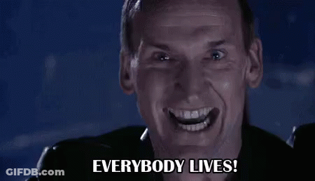 Man Smiling Saying Everybody Lives GIF