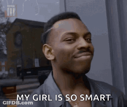 Man Smiling Saying My Girl Is So Smart GIF