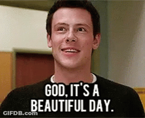 Man Smiling Says Beautiful Day GIF