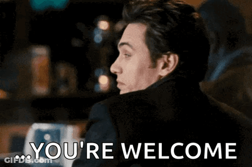 Man Smiling Says You're Welcome GIF