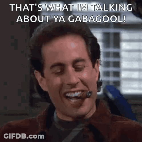 Man Smiling With Cigar Saying Gabagool GIF