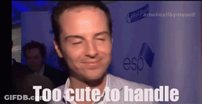 Man Smiling With Eyes Closed Too Cute To Handle GIF