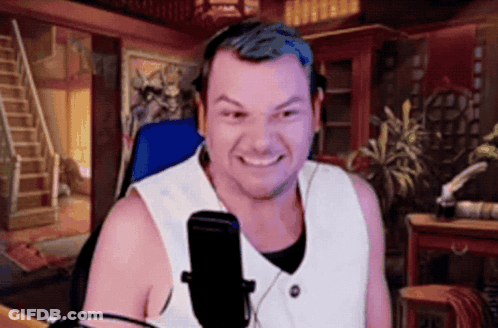 Man Smiling With Headphones At Microphone GIF