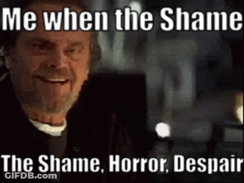 Man Smiling With Shame And Horror GIF