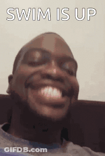 Man Smiling With Swim Is Up GIF