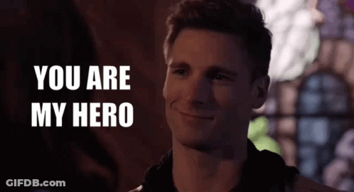 Man Smiling You Are My Hero GIF