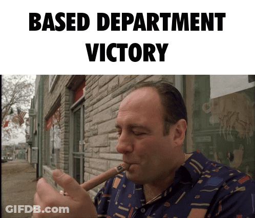 Man Smoking Cigar Based Department Victory GIF