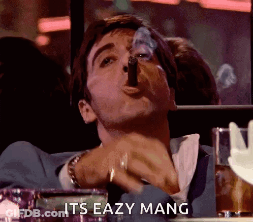 Man Smoking Cigar Its Eazy Mang GIF