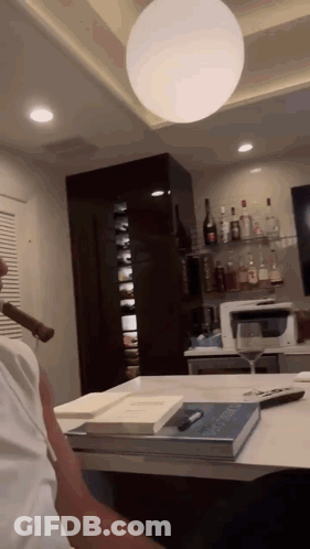 Man Smoking Cigar With Book A Brief History GIF