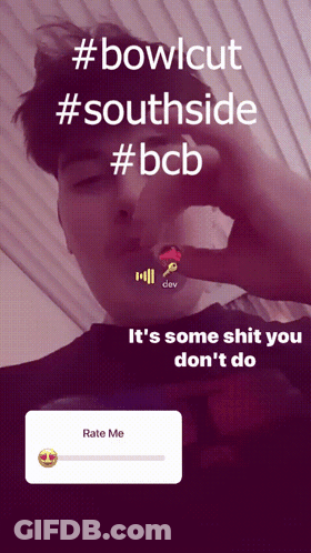Man Smoking Cigarette #Bowlcut #Southside #Bcb GIF