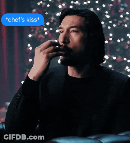 Man Smoking Cigarette Chef's Kiss GIF