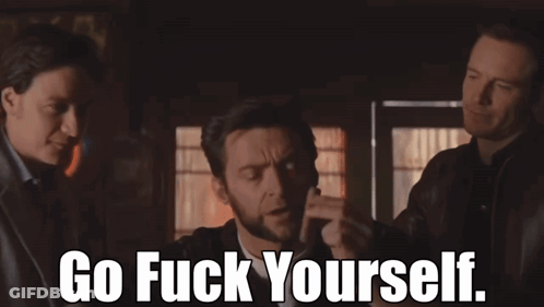 Man Smoking Cigarette Go Fuck Yourself GIF