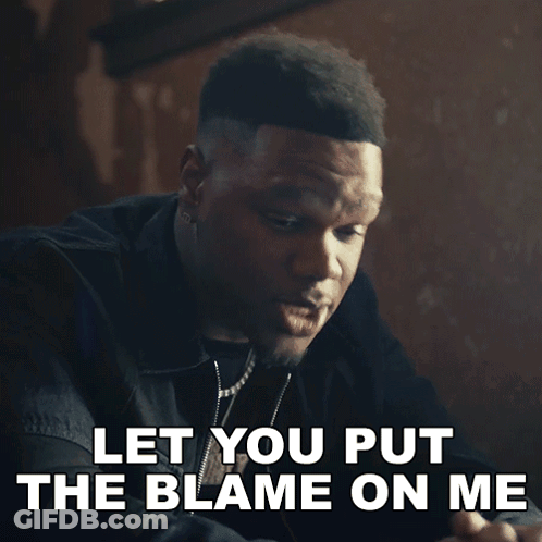 Man Smoking Cigarette Let You Put The Blame On Me GIF