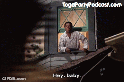 Man Smoking Cigarette Looking Out Window Saying Hey Baby GIF