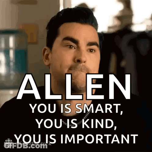 Man Smoking Cigarette Saying Allen You Are Smart Kind Important GIF