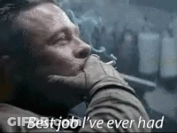 Man Smoking Cigarette Saying Best Job I've Ever Had GIF