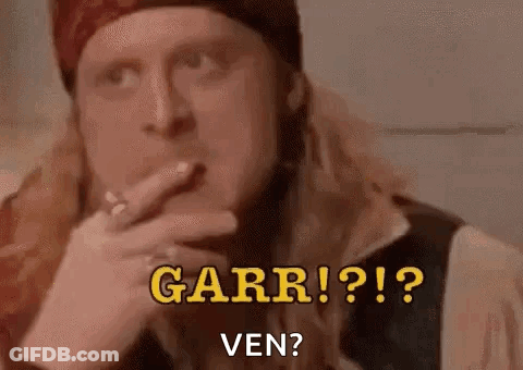 Man Smoking Cigarette Saying Garr ! ? Ven GIF