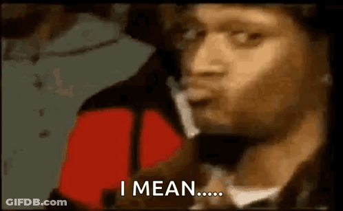 Man Smoking Cigarette Saying I Mean GIF