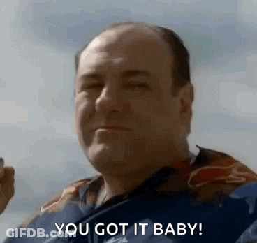 Man Smoking Cigarette Saying You Got It Baby GIF