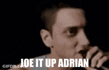 Man Smoking Cigarette Says Joe It Up Adrian GIF