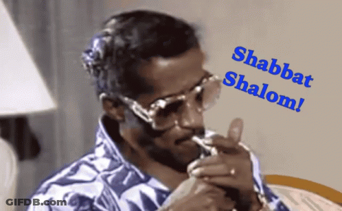 Man Smoking Cigarette Shabbat Shalom GIF