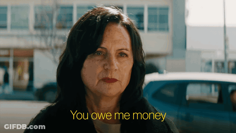 Man Smoking Cigarette With Stack Of 20 Euro Notes GIF