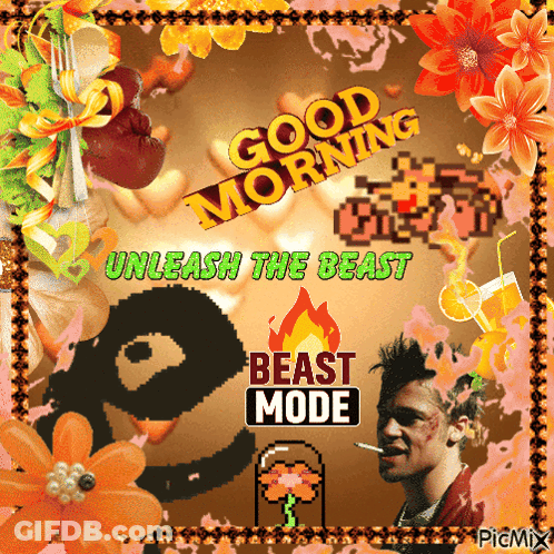Man Smoking Good Morning Unleash The Beast Beast Mode GIF