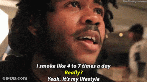 Man Smoking I Smoke Like 4 To 7 Times GIF