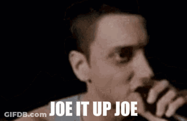 Man Smoking In Dark Room Says Joe It Up Joe GIF