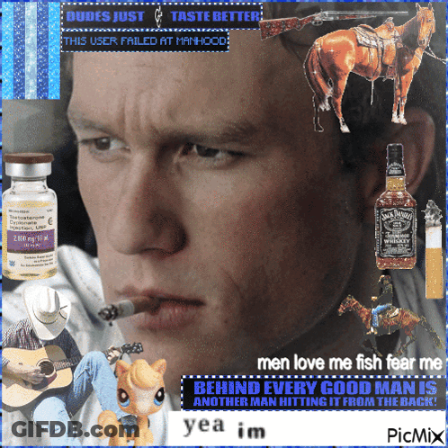 Man Smoking With Jack Daniels Whiskey GIF