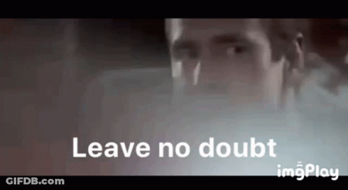 Man Smoking With Leave No Doubt GIF