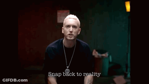 Man Snap Back To Reality GIF
