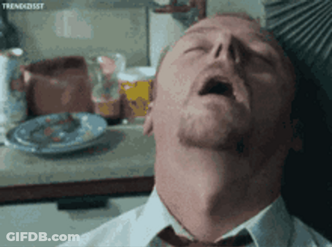 Man Snoring And Waking Up GIF