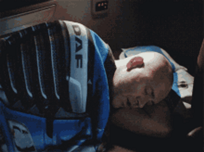 Man Snoring With Moving Cheeks GIF