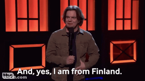 Man Speaking Into Mic Saying And Yes I Am From Finland GIF