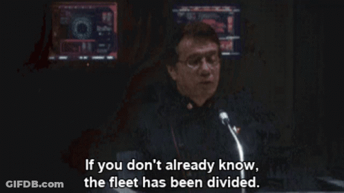 Man Speaking Into Microphone If You Don't Already Know The Fleet Has Been Divided GIF