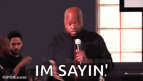 Man Speaking Into Microphone Im Sayin GIF