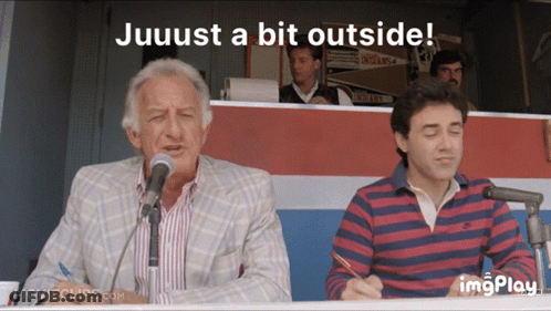 Man Speaking Into Microphone Juuust A Bit Outside GIF