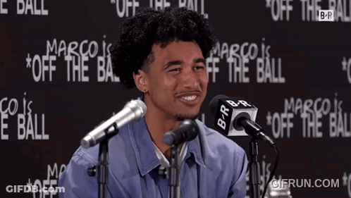 Man Speaking Into Microphone Marco Is Off The Ball GIF