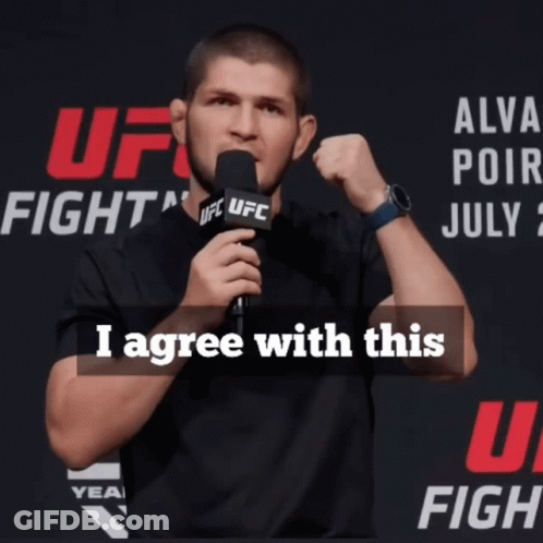 Man Speaking Into Microphone Saying I Agree With This GIF