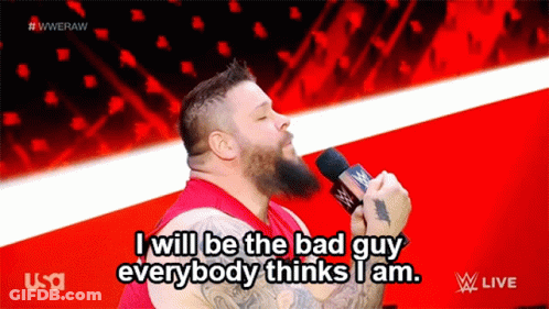 Man Speaking Into Microphone Saying I Will Be The Bad Guy Everybody Thinks I Am GIF