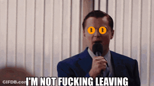 Man Speaking Into Microphone Saying Im Not Leaving GIF