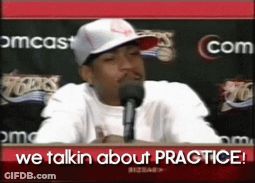Man Speaking Into Microphone Saying We Talkin About Practice GIF